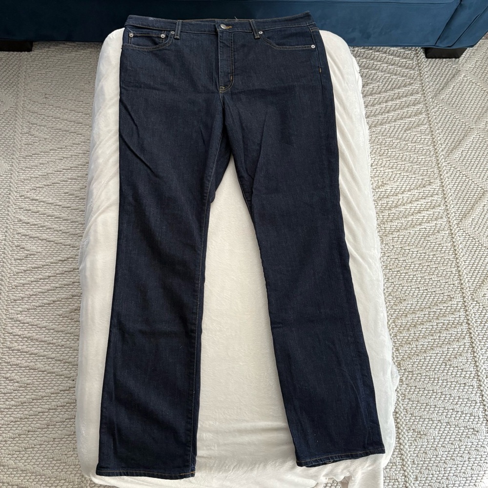 Ralph Lauren Women's Dark Blue Straight Leg Jeans